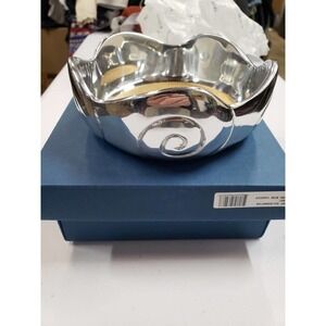 Coastal Collection‎ Sterling Bowl Silver Stainless Steel Rose Pattern Serveware
